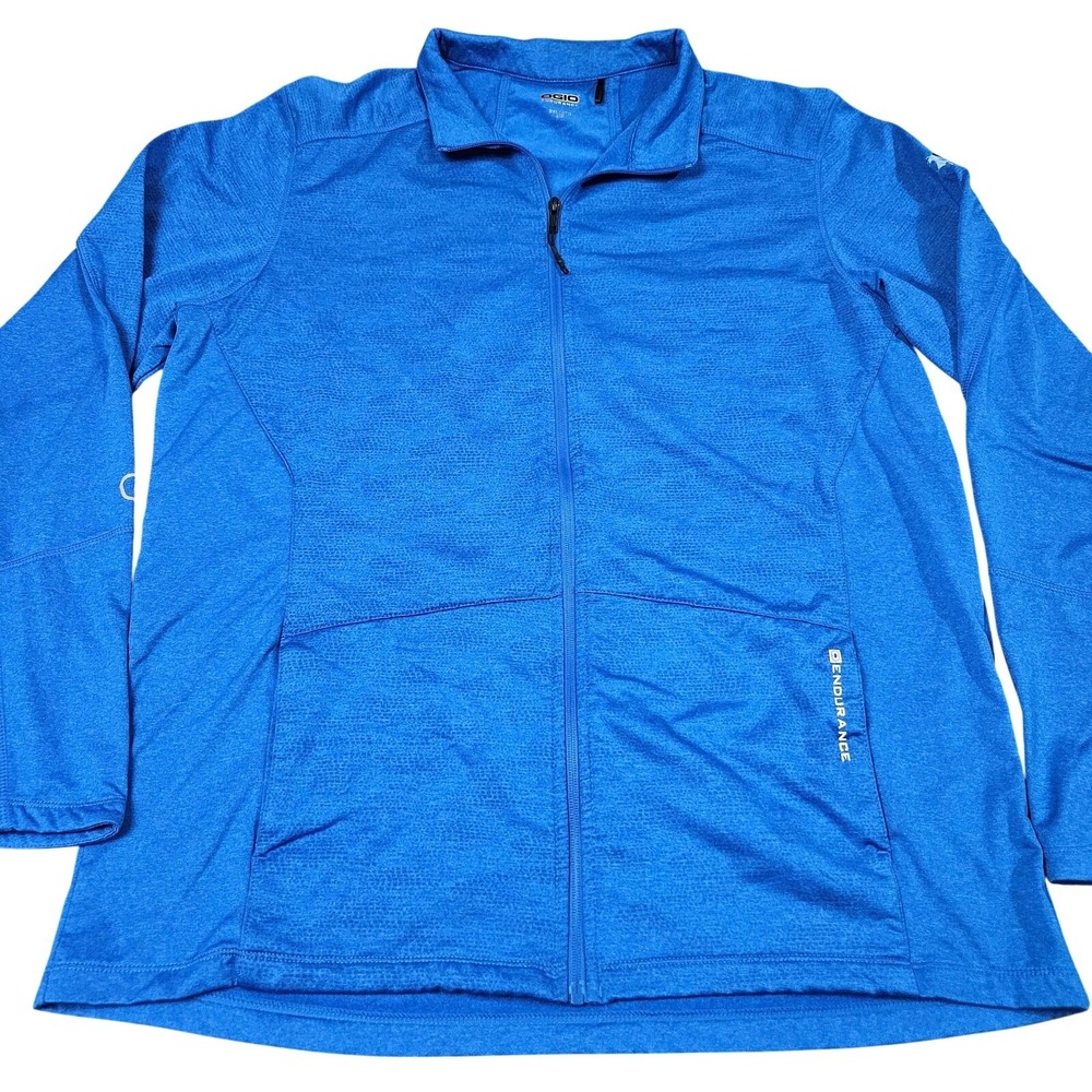 OGIO Endurance Full Zip Jacket Womens‎ 2XL Blue Corporate Logo Activewear Track